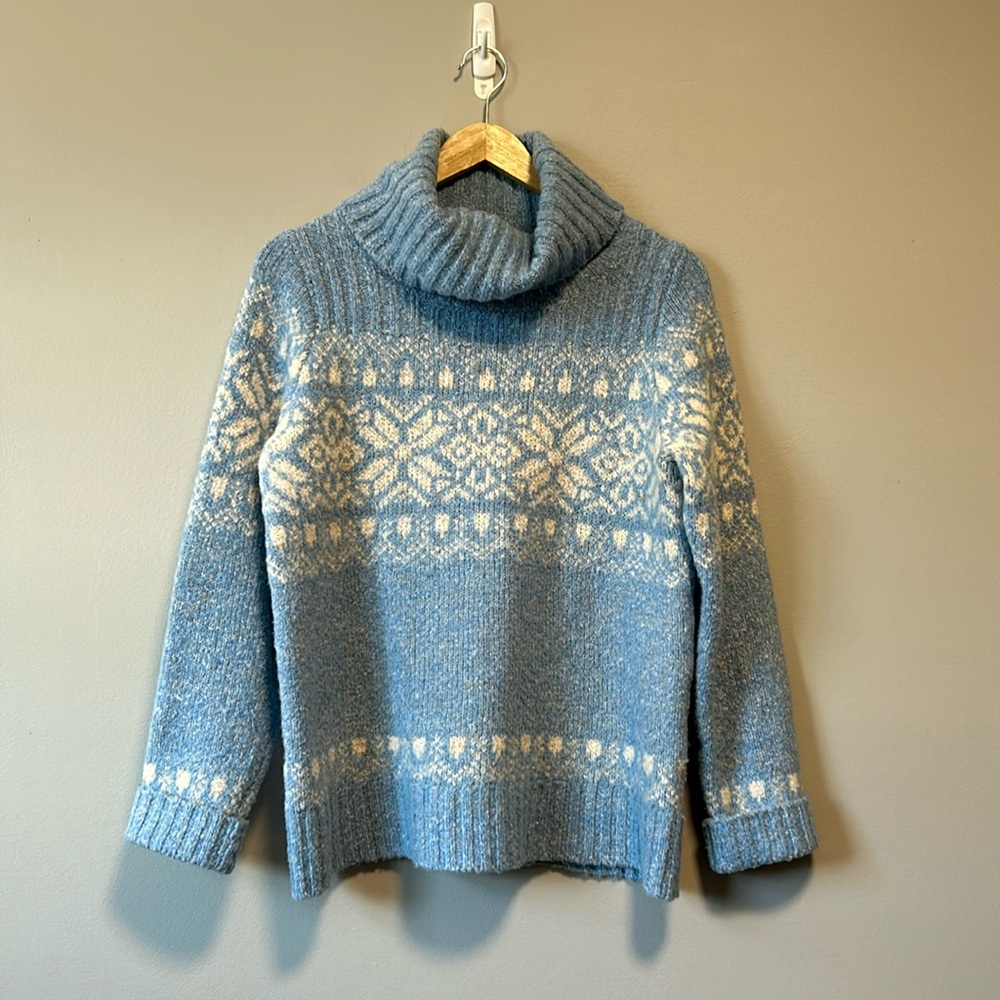L.L. Bean Fair Isle Turtleneck Sweater